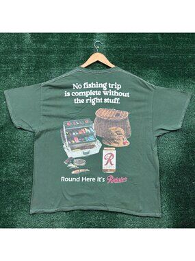 Rainier Beer No Fishing Trip is Complete without T-Shirt Size 2X